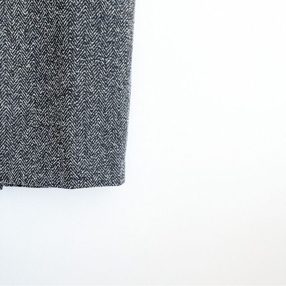 Banana Republic Skirt Herringbone Black Pencil Women's 2 Back Zip Vented - Picture 4 of 9